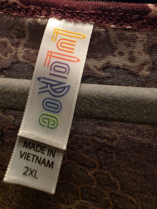 LuLaRoe Tops - LuLaRoe Rainbow Logo Tag Top - Multicolor Lettering